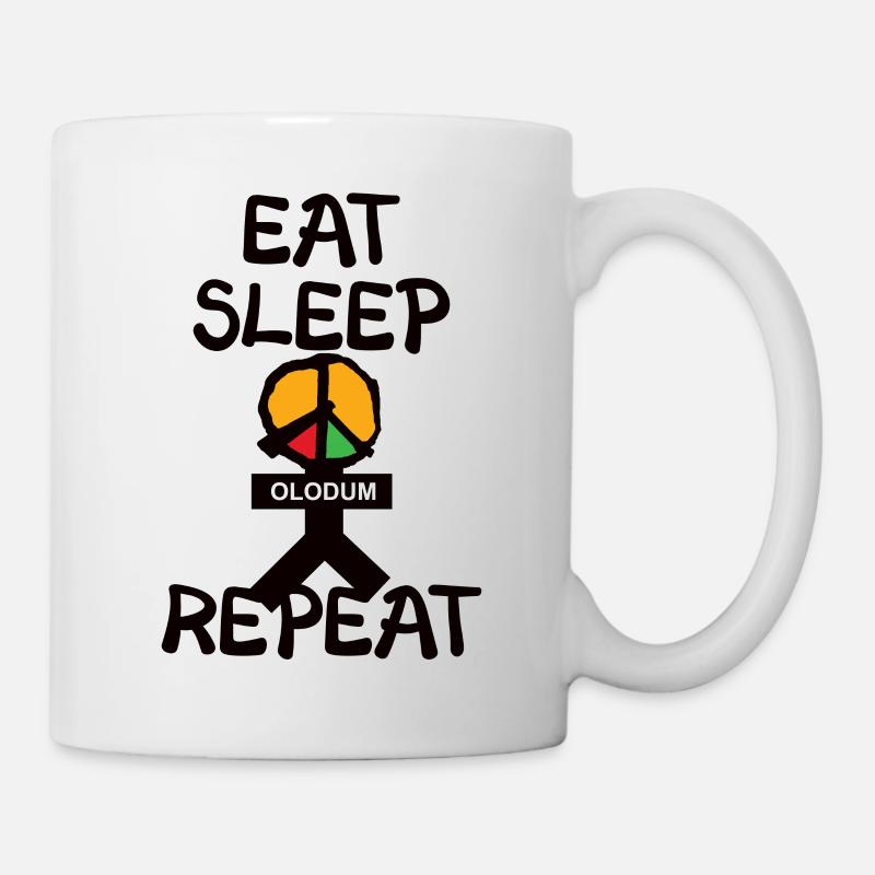 eat sleep olodum repeat - Mug blanc - blanc