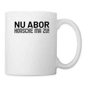 Saxony Saying Saxon dialecte chemise écoute - Mug blanc - blanc - Droite