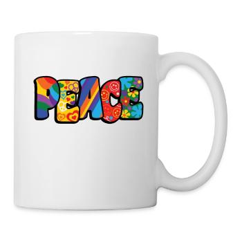Peace peace peace movement human rights - Mug - white - Right