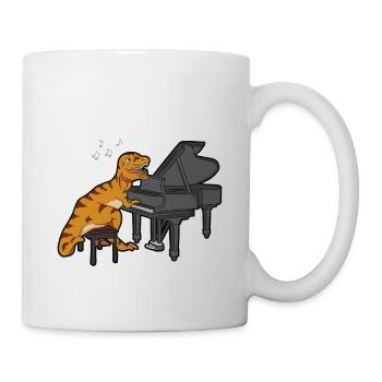 Pianosaurus Dinosaure Piano Piano Pianiste Dino - Mug blanc - blanc - Droite