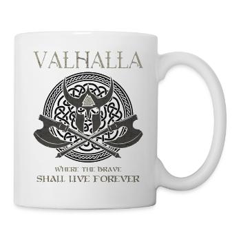 Valhalla Valknut Viking Teutons - Mug - white - Right
