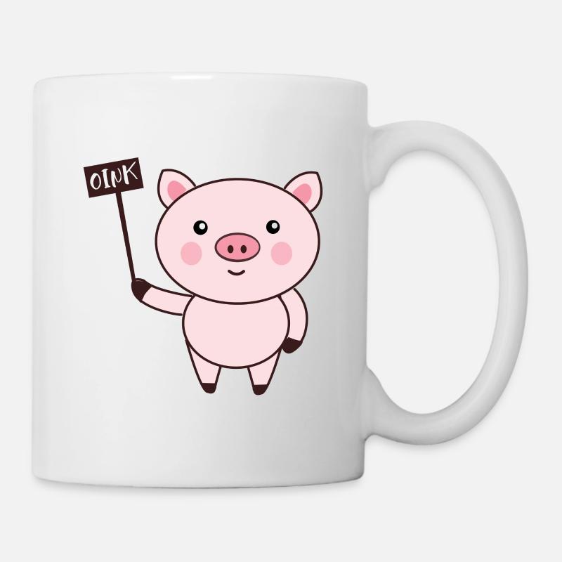 Schwein Oink - Tasse - Weiß