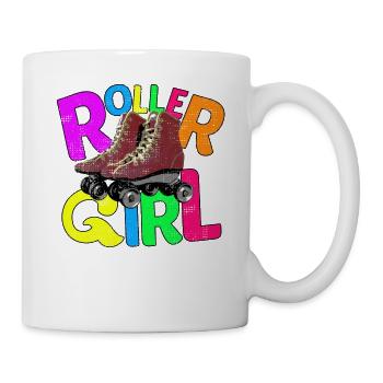 "Roller Girl" roller skate girl - Mug - white - Right