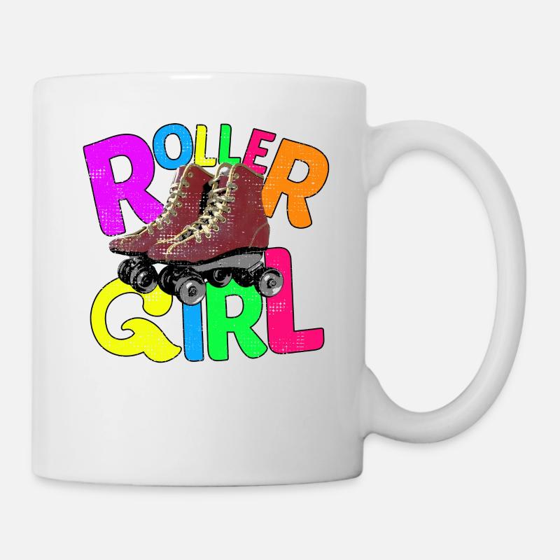 "Roller Girl" fille de roller - Mug blanc - blanc