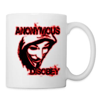 anonymous disobey - Mug blanc - blanc - Droite