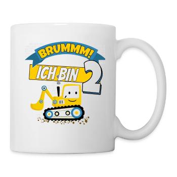 2ème anniversaire de ma chemise enfant garçon pelle 2 ans - Mug blanc - blanc - Droite