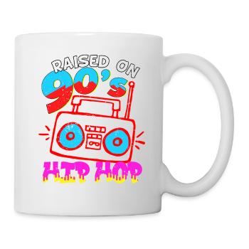 Raised on 90's Hip Hop - Mug - white - Right