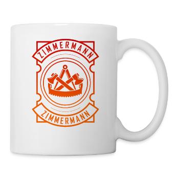 Zimmermann Tischler Schreiner Berufe Shirt Handwer - Tasse - Weiß - Rechts