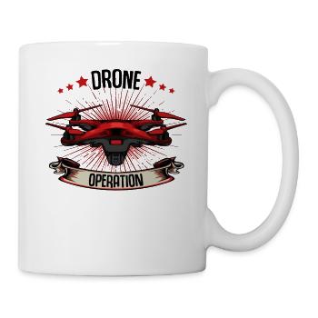 Drohnen - Tasse - Weiß - Rechts