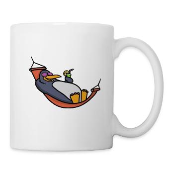 Papa Penguin sur le hamac Papa Penguin sur le - Mug blanc - blanc - Droite