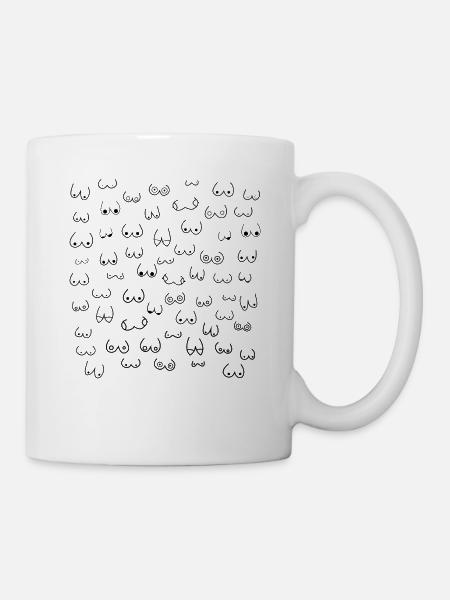 Brüste Boobs Busen - Tasse - Weiß