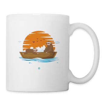 Faultier Kanu Kayak Team Geschenk - Tasse - Weiß - Rechts