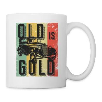 CAR Old is gold - Tasse - Weiß - Rechts