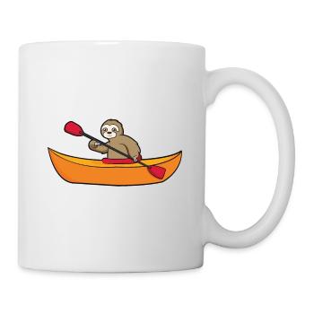 Canoe Kayak Sloth Gift Paroles de canoéiste - Mug blanc - blanc - Droite