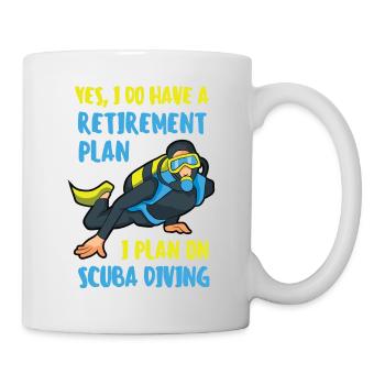 Funny Diving Scuba Dive Plan de retraite plongeurs - Mug blanc - blanc - Droite