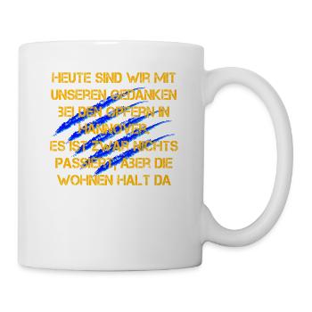 In Gedanken Bei Opfern In Hannover - Braunschweig - Tasse - Weiß - Rechts
