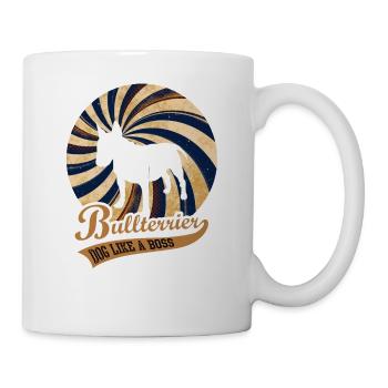 Bullterrier - Hund Wie Ein Boss, Bullterrier, Dog - Tasse - Weiß - Rechts