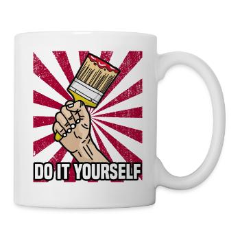 DO IT YOURSELF Maler und Lakierer Hobby Pinsel - Tasse - Weiß - Rechts