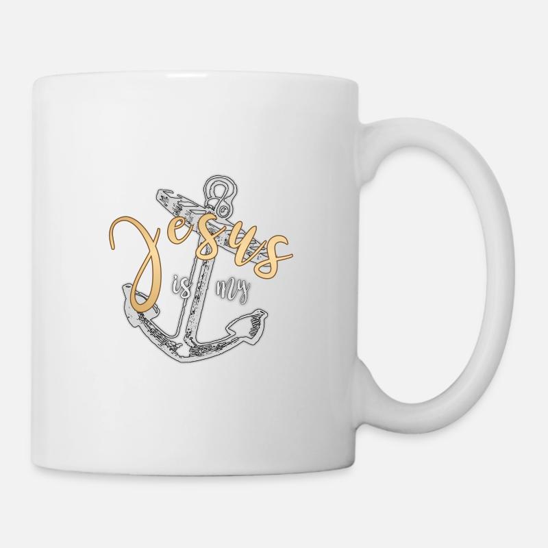 Christian Design - Jesus is my Anchor - Mug - white