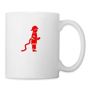 Fire Brigade Kids Children Child with extinguishing hose - Mug - white - Right