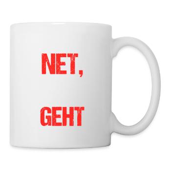 Hessen Hessisch Frankfurt am Main Dialekt Geschenk - Tasse - Weiß - Rechts