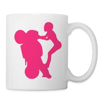Smash stunts woman motorbike 333 - Mug - white - Right