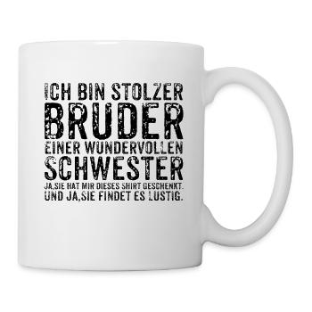 Bruder und Schwester - Tasse - Weiß - Rechts