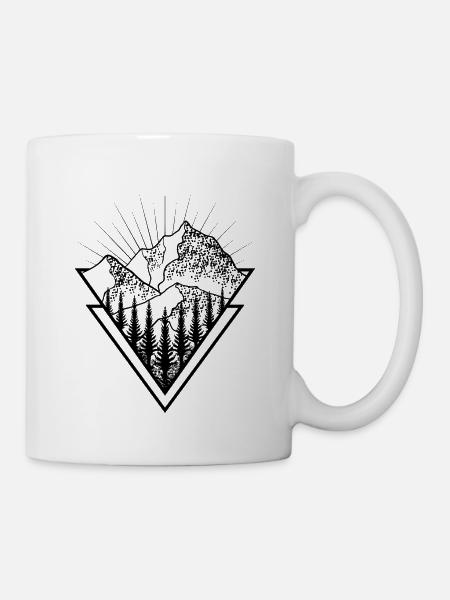Bergfieber – Entdecke die Welt - Tasse - Weiß
