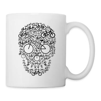 BIKE OR DEATH - Wheels skull - Mug - white - Right