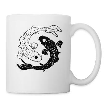 Balance de carpes Yin et Yang Koi - Mug blanc - blanc - Droite