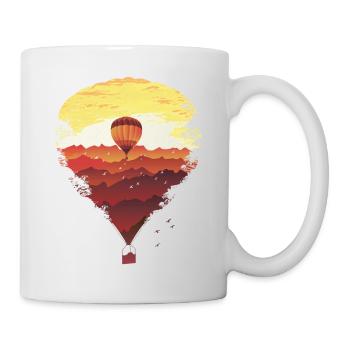 The call of the distance - hot air balloon, freedom - Mug - white - Right