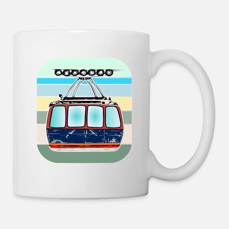 Téléphérique télécabine bergbahn technologie téléphérique - Mug blanc - blanc