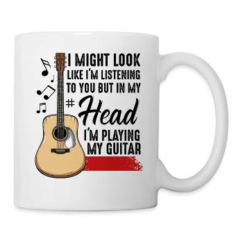 Gitarren - Tasse - Weiß - Rechts