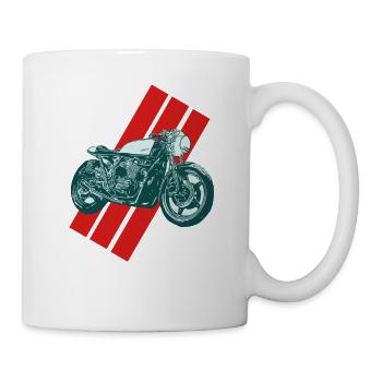 Moto vintage - Mug blanc - blanc - Droite
