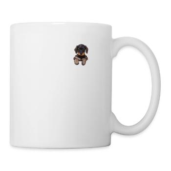 Tackel à cheveux rugueux chiot teckel poche poitrine cadeau825 - Mug blanc - blanc - Droite