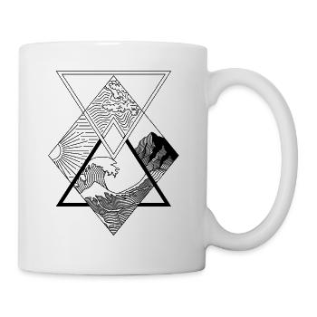The elements - water, earth, fire, air - Mug - white - Right