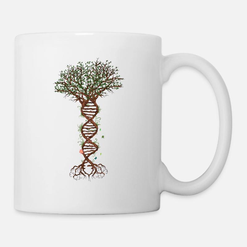 Weltenbaum - Mutter Natur, DNA, Erde - Tasse - Weiß