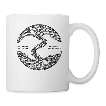 Weltenbaum - As above so below - Tasse - Weiß - Rechts