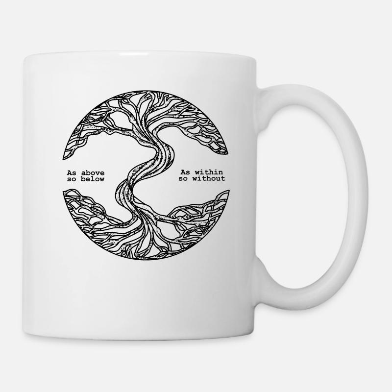 Weltenbaum - As above so below - Tasse - Weiß