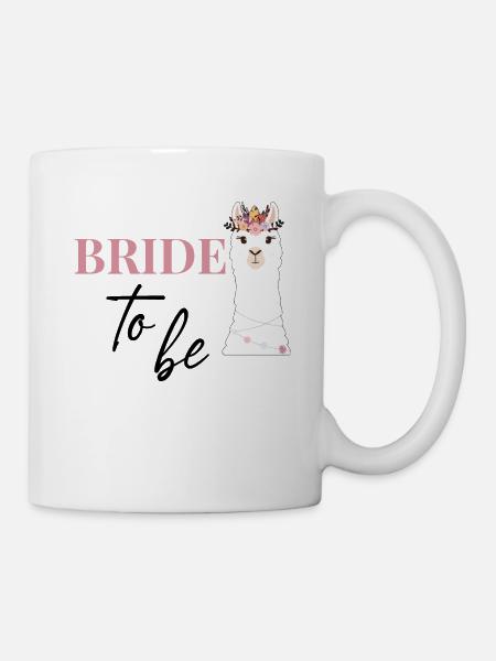 Bride to be Braut Alpaka JGA Junggesellenabschied - Tasse - Weiß