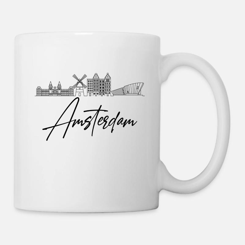 Amsterdam Hollande Pays-Bas Souvenir - Mug blanc - blanc