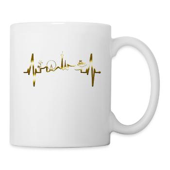 Las Vegas Heartbeat Skyline Gold Nevada USA Poker - Mug - white - Right
