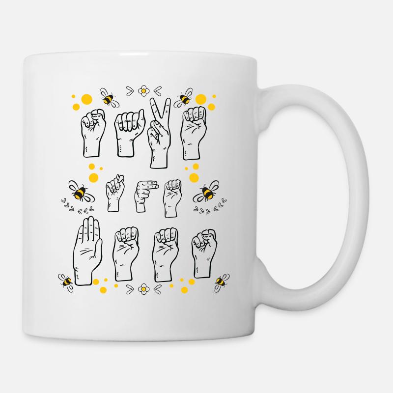 Sign Language Sign Language Save The Bees - Mug - white