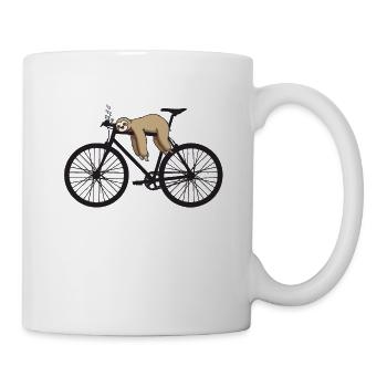 BICYCLE paresseux - Mug blanc - blanc - Droite