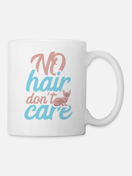 NO HAIR DONT CARE SPHINX CAT - Tasse - Weiß