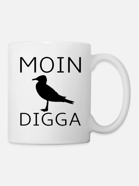 Moin Digga - Tasse - Weiß