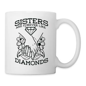 Sisters Diamond sister sibling girlfriend - Mug - white - Right