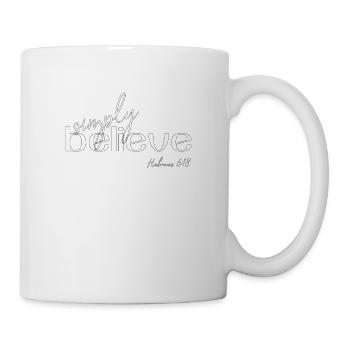 Christliches Design - Einfach glauben - Tasse - Weiß - Rechts
