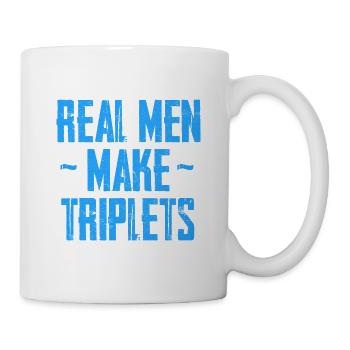 real men make triplets - Triplés Loading - Mug blanc - blanc - Droite