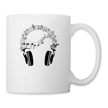 Beats & Notes: Headphone design - Mug - white - Right